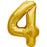 Number Balloon Gold 34in #4 *Clearance*