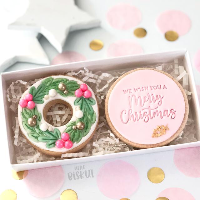 STAMP EMBOSSER 'LITTLE BISKUT' WE WISH YOU A MERRY CHRISTMAS