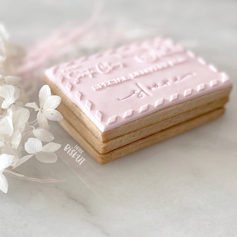 Stamp Debosser With Cutter 'Little Biskut' Santa Envelope