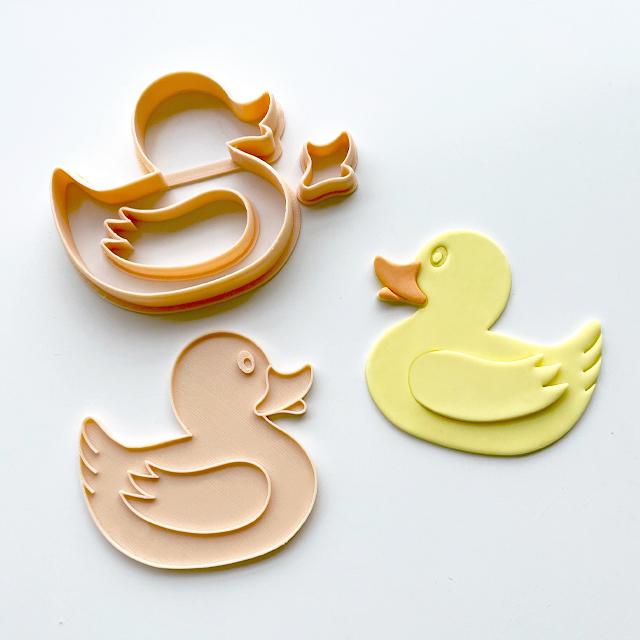 Stamp Embosser With Cutter 'Little Biskut' Rubber Ducky