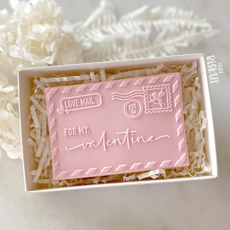 Stamp Debosser With Cutter 'Little Biskut' Valentines Envelope