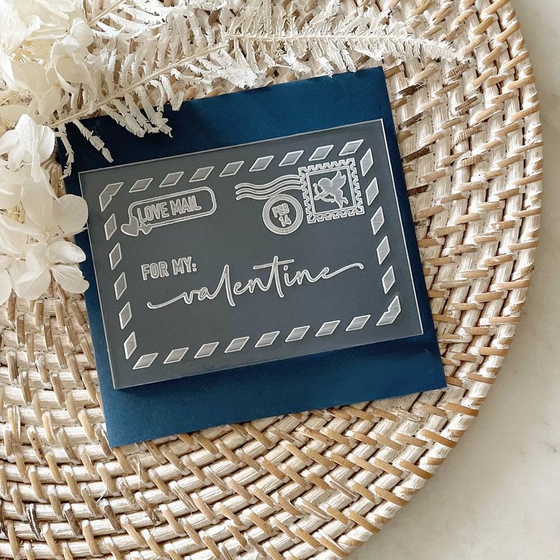 Stamp Debosser With Cutter 'Little Biskut' Valentines Envelope